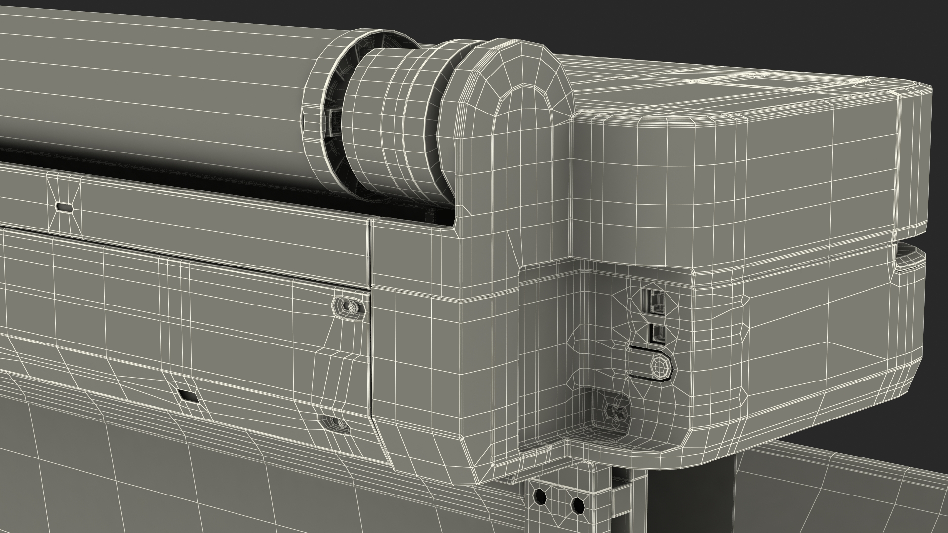 HP DesignJet T630 Tray Open 3D