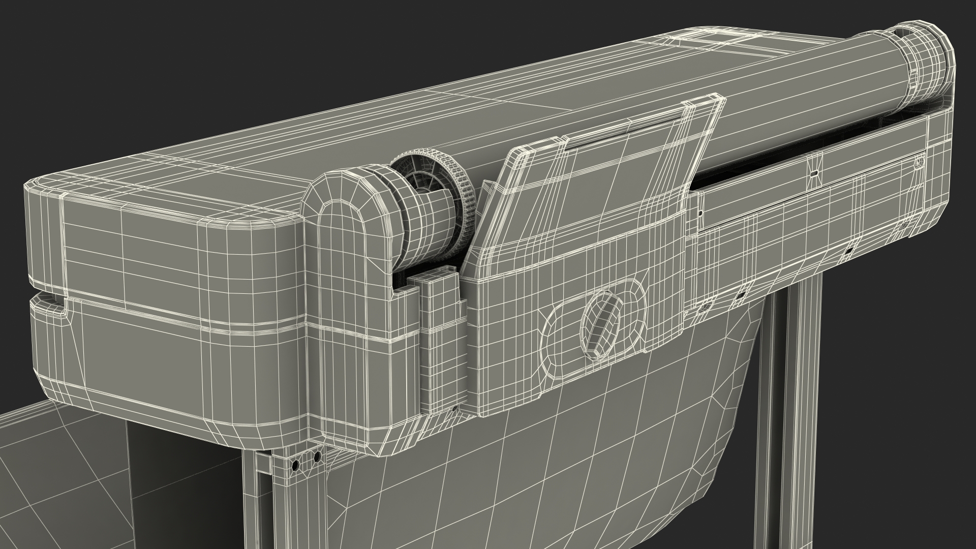 HP DesignJet T630 Tray Open 3D