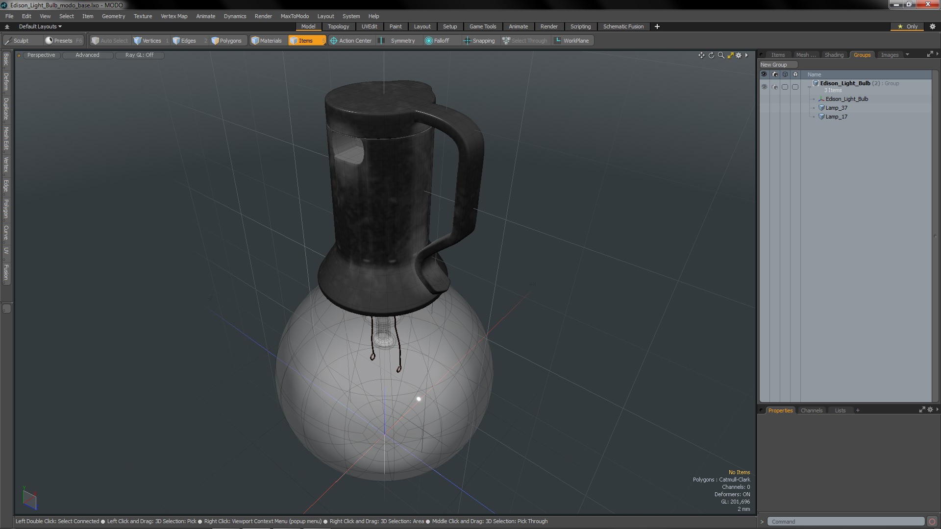 Edison Light Bulb 3D