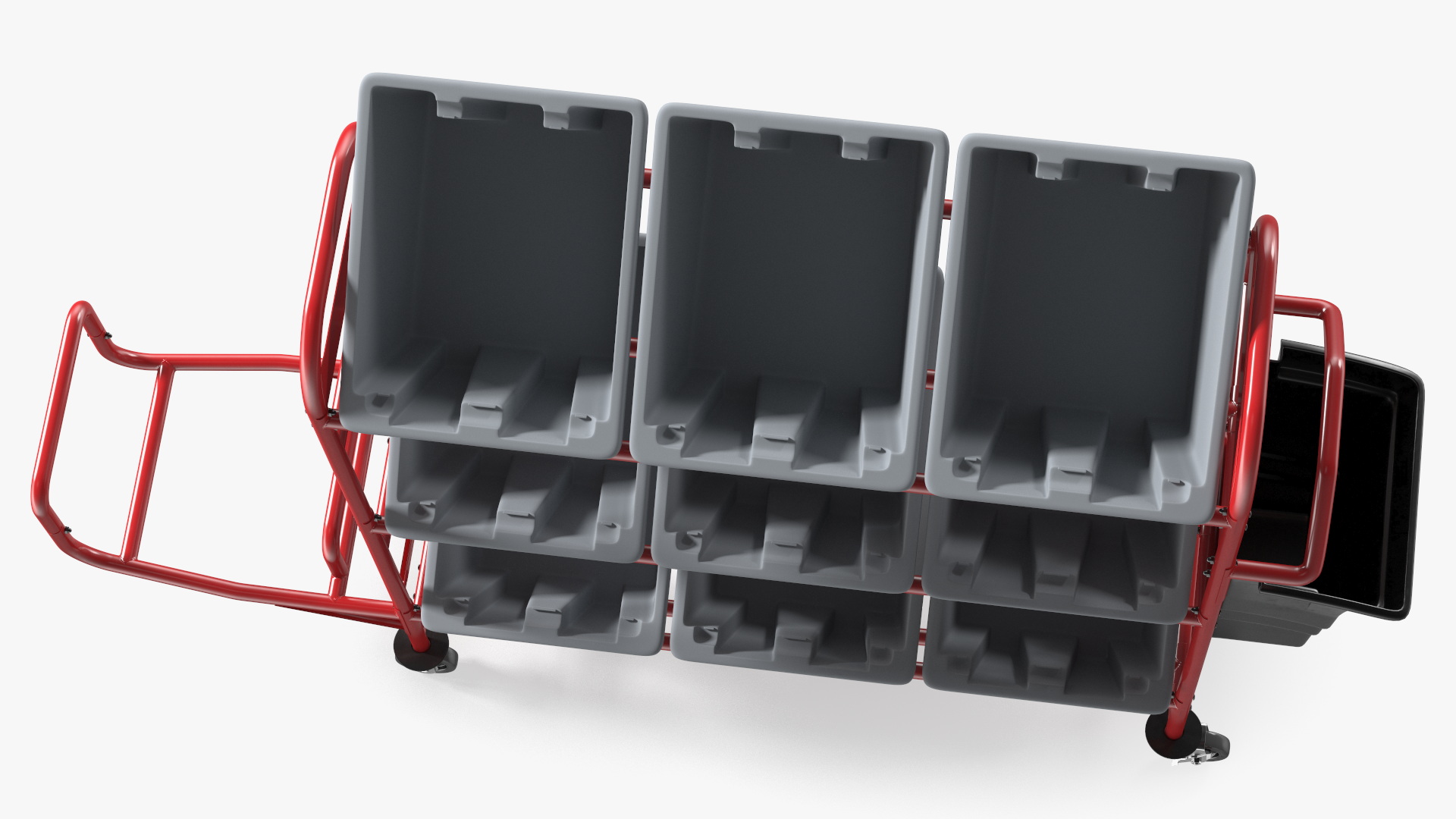 Tote Picking Cart Storage Bracket Rubbermaid 3D model
