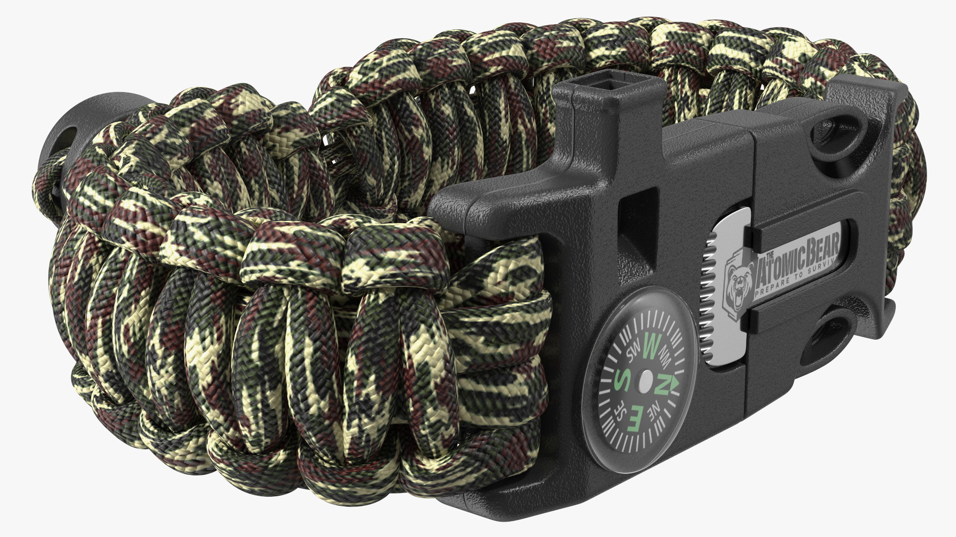3D Atomic Bear Tactical Paracord Bracelet Camo model