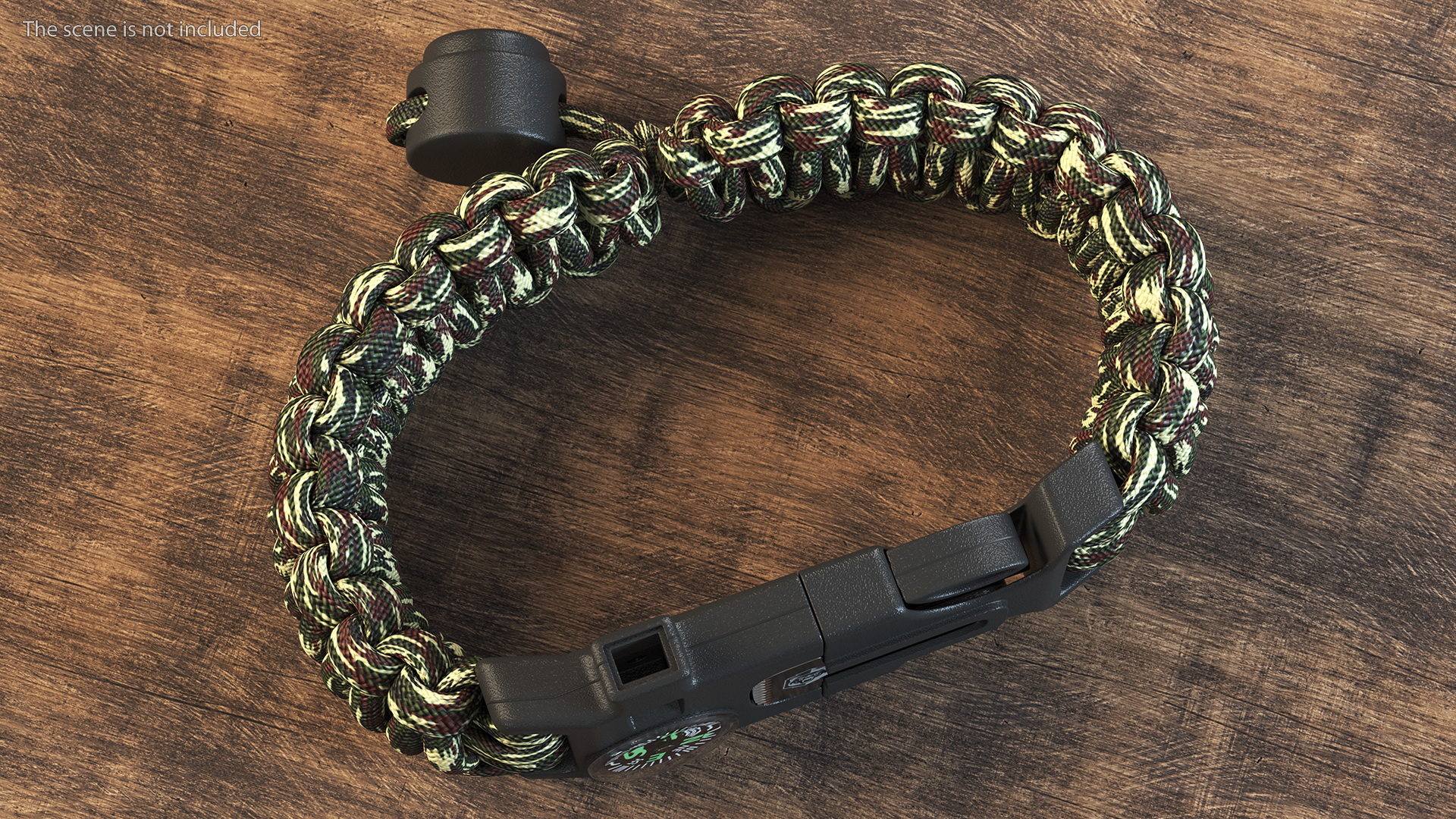 3D Atomic Bear Tactical Paracord Bracelet Camo model