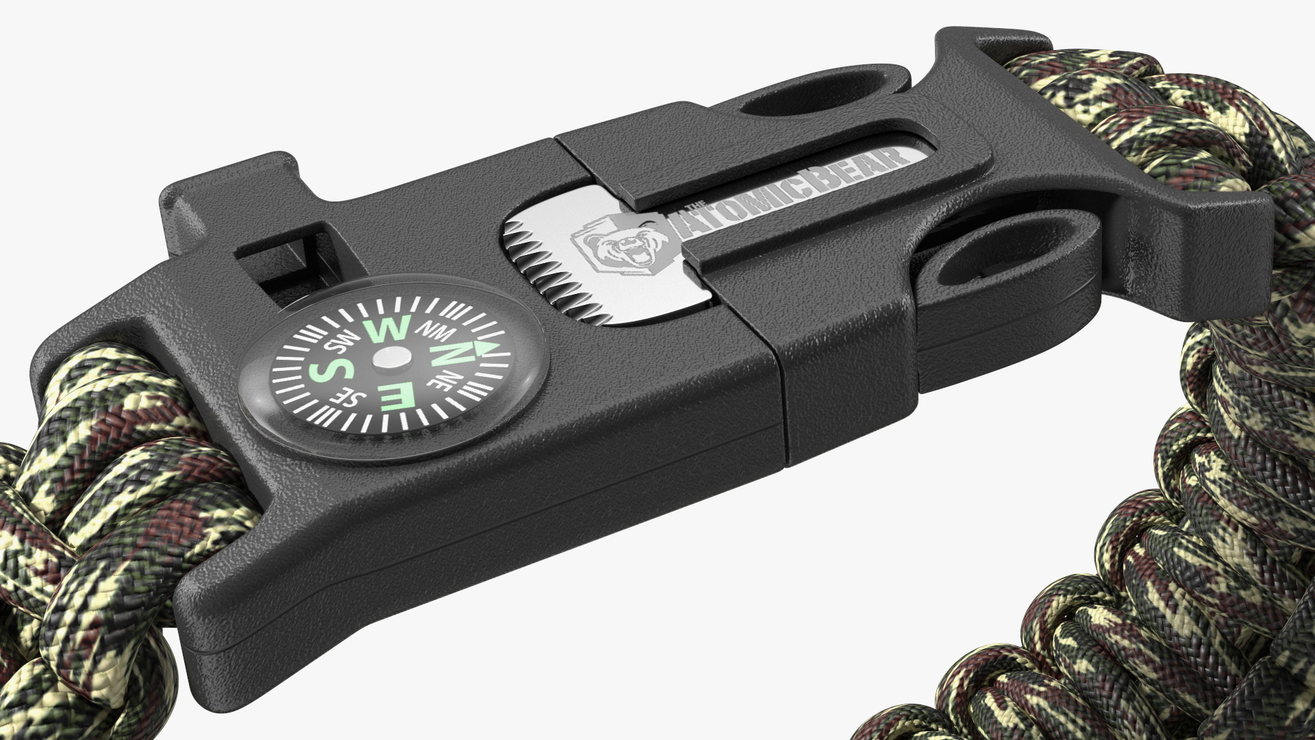 3D Atomic Bear Tactical Paracord Bracelet Camo model