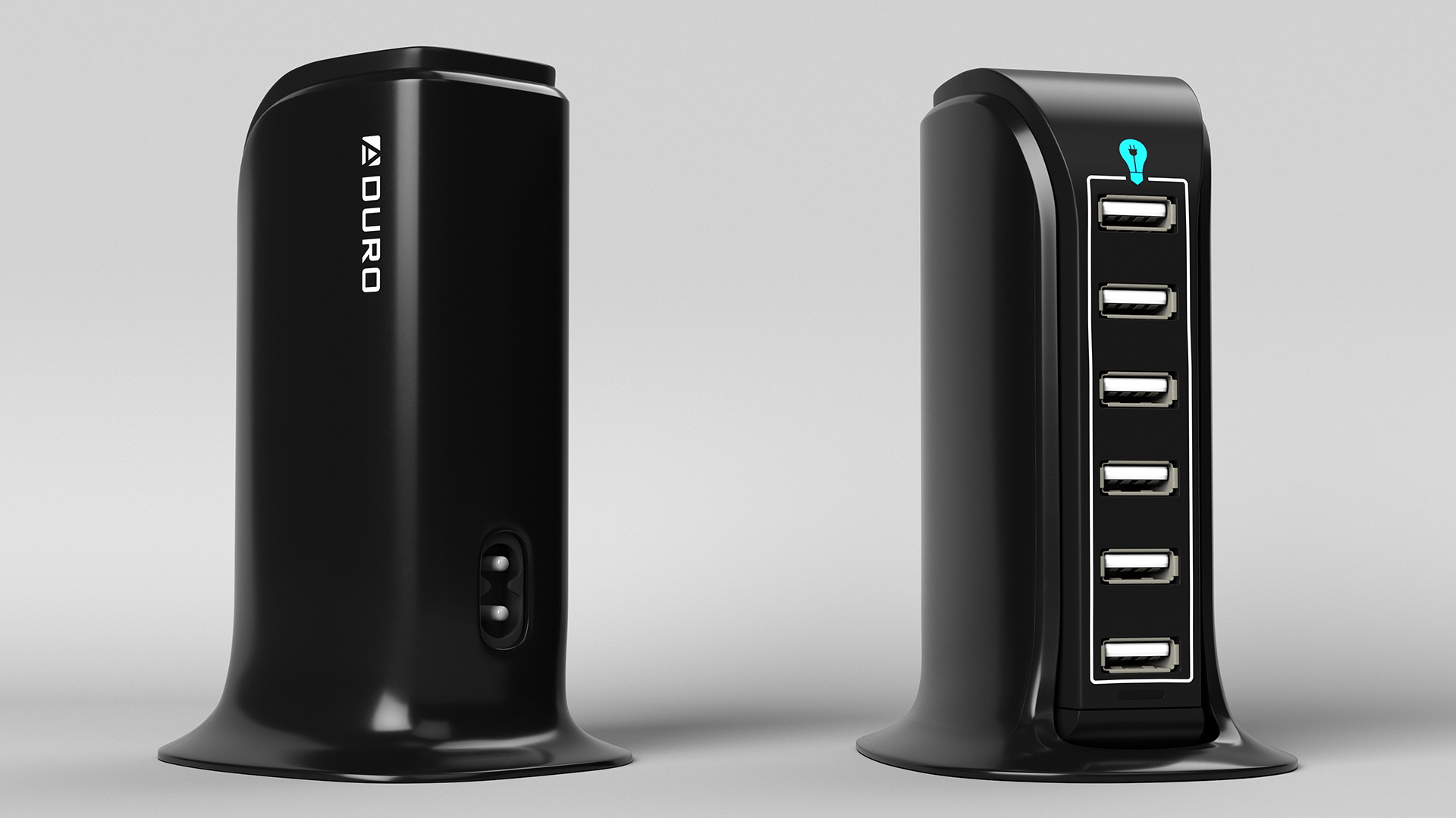 3D model Desktop Charging USB Hub Turned OFF