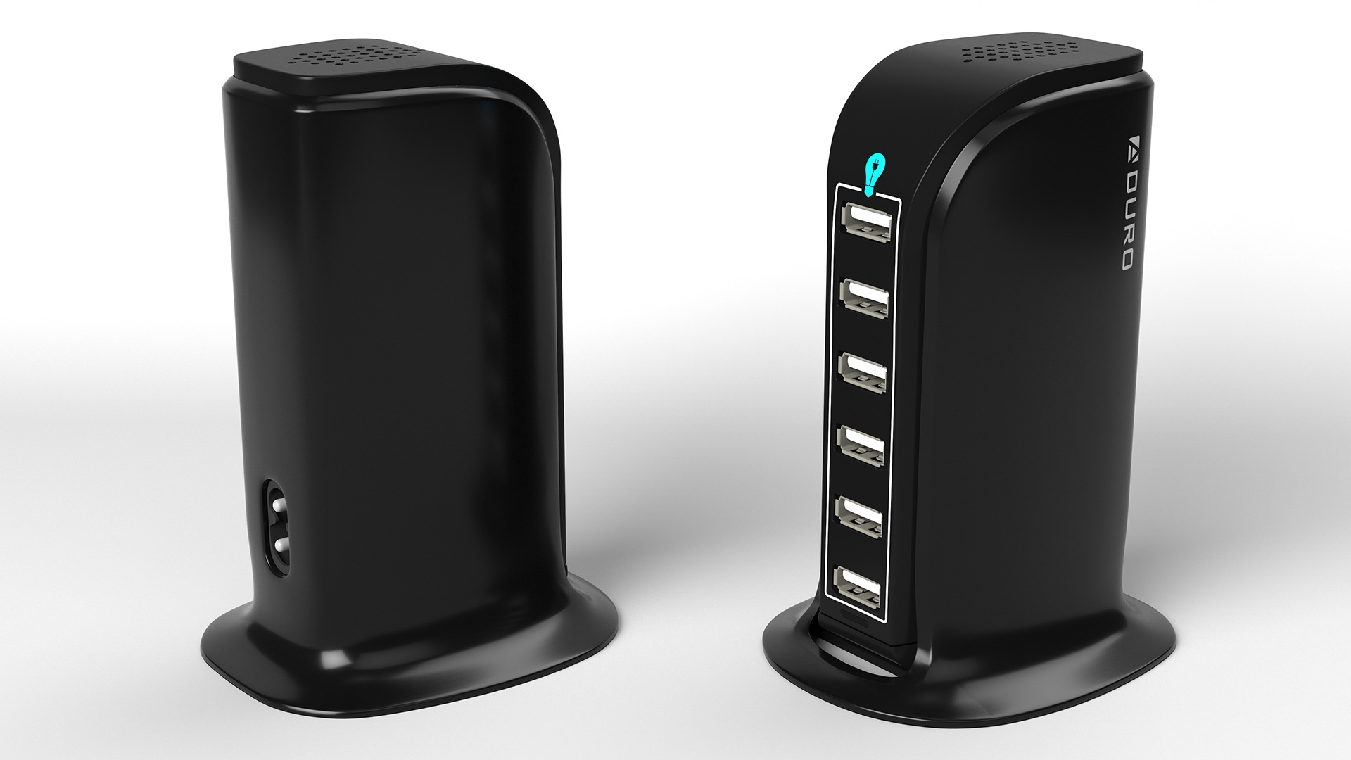 3D model Desktop Charging USB Hub Turned OFF