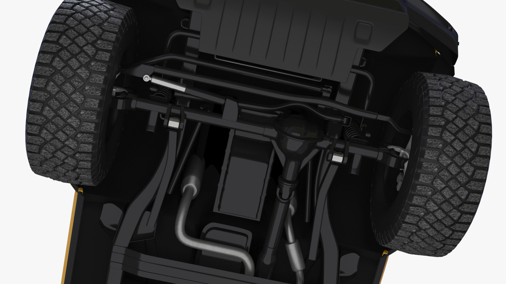 Ford Bronco Two Door Yellow 4X4 Simplified 3D