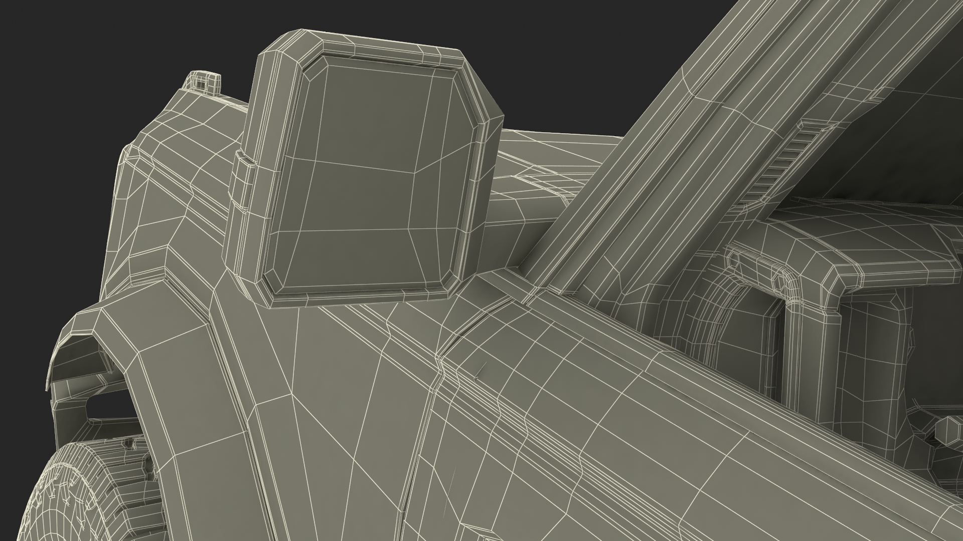 Ford Bronco Two Door Yellow 4X4 Simplified 3D