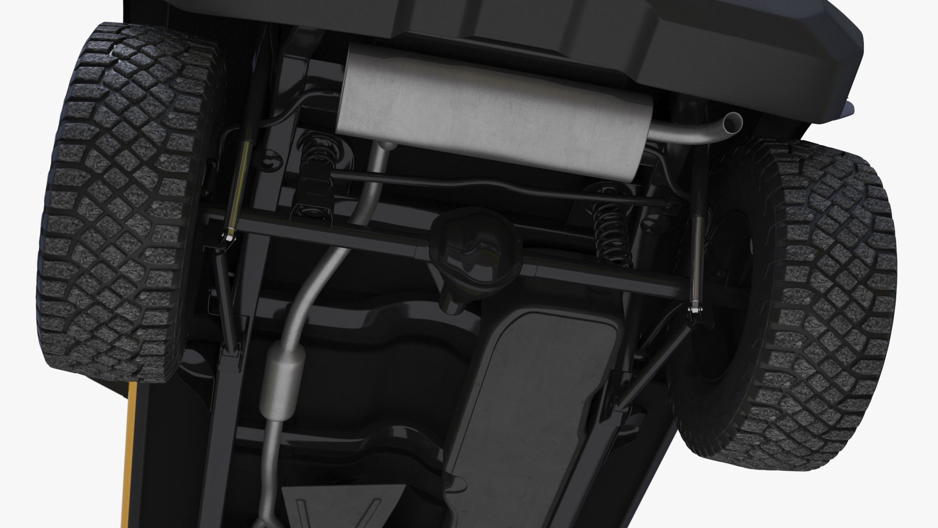 Ford Bronco Two Door Yellow 4X4 Simplified 3D