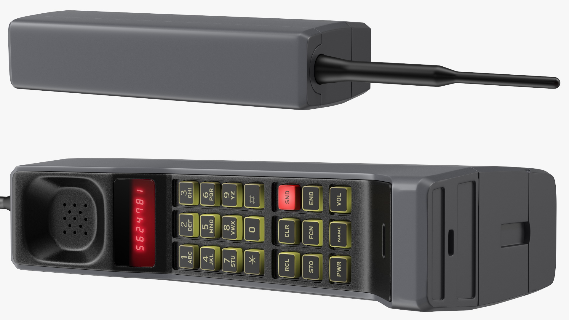 Vintage Analogue Mobile Phone 3D model
