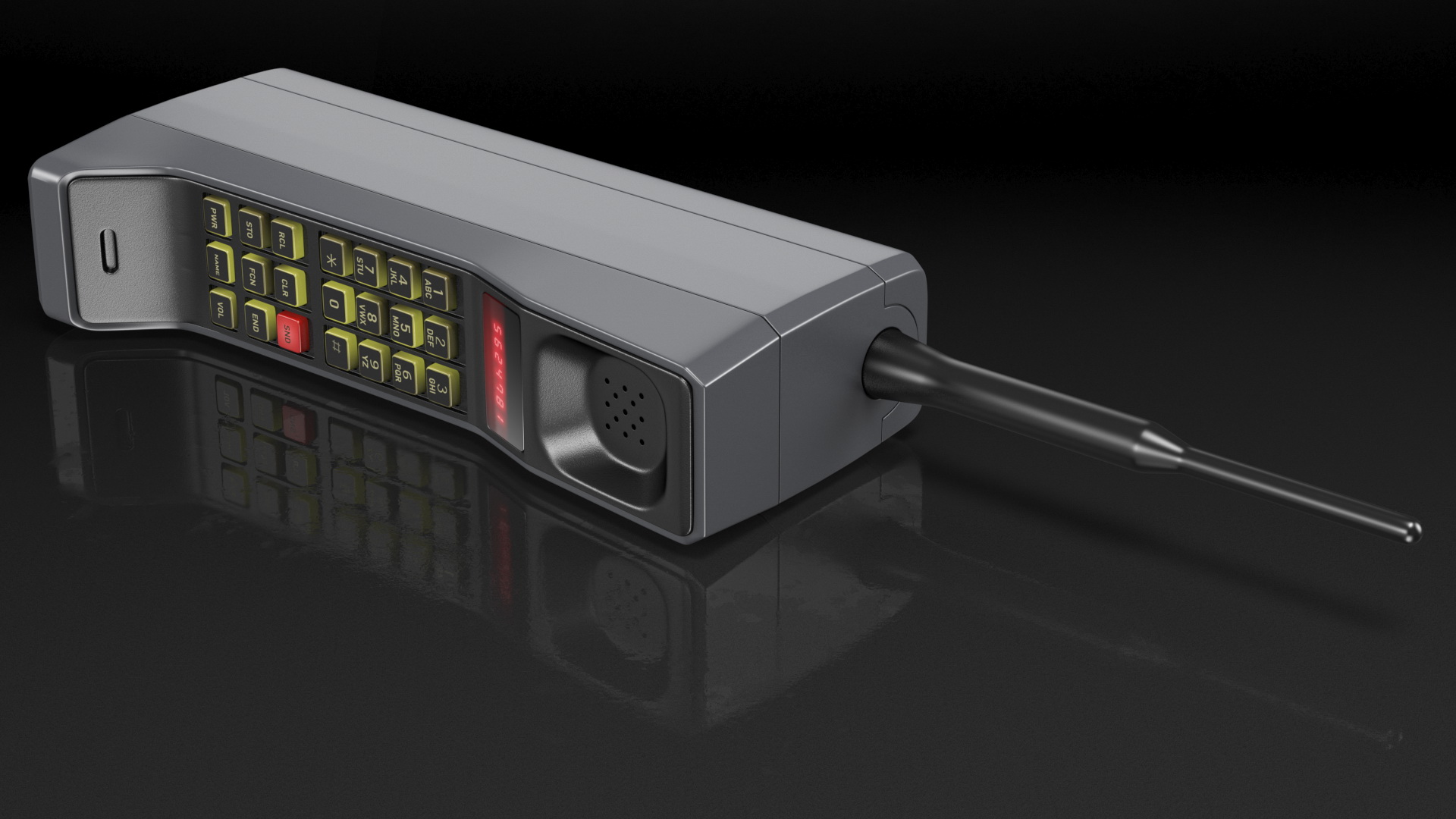 Vintage Analogue Mobile Phone 3D model