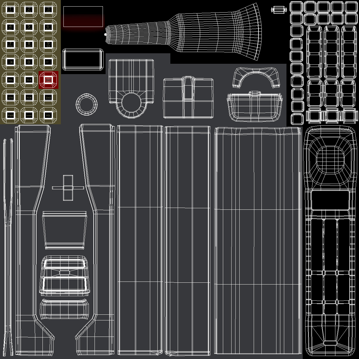 Vintage Analogue Mobile Phone 3D model