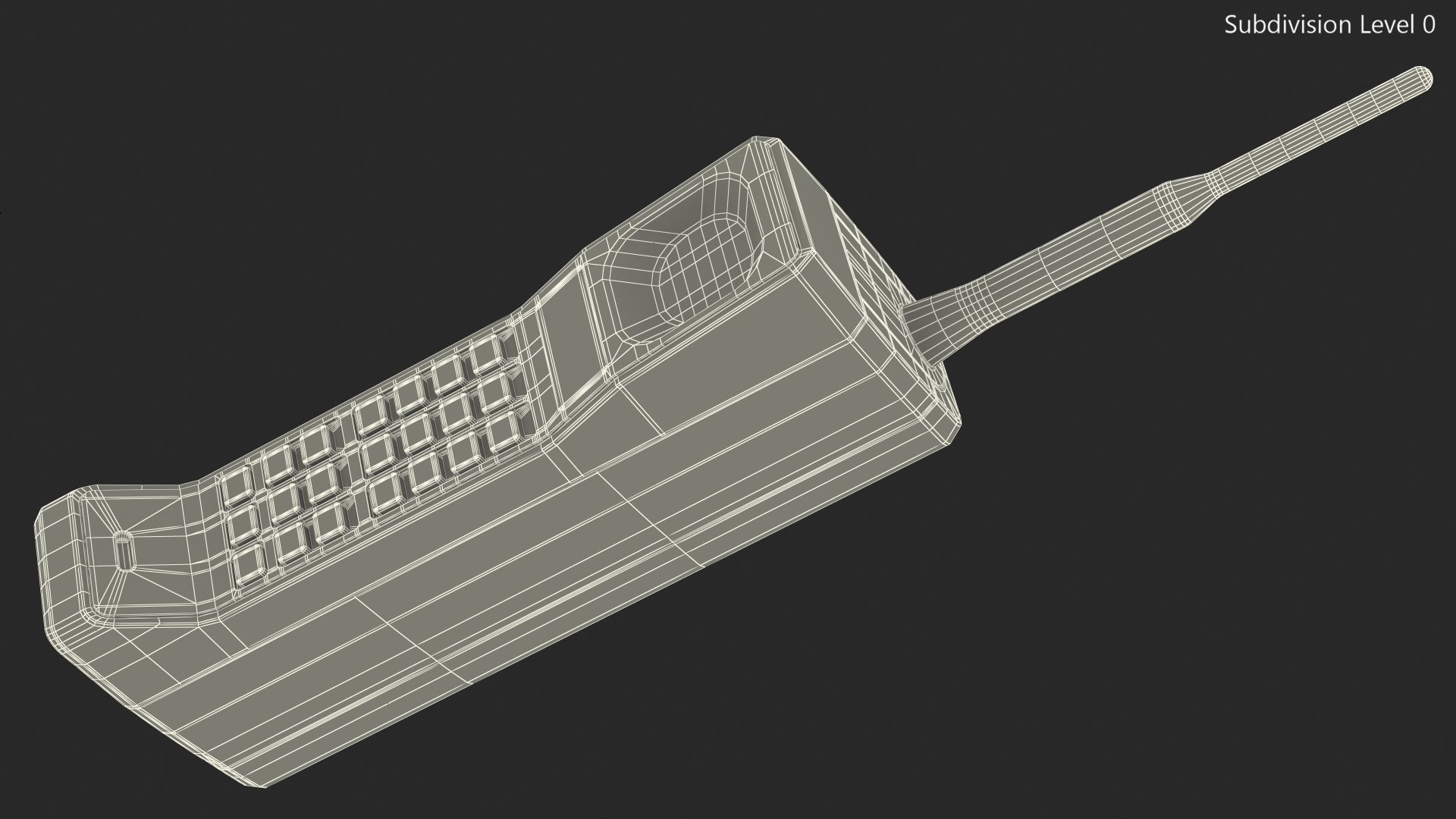 Vintage Analogue Mobile Phone 3D model