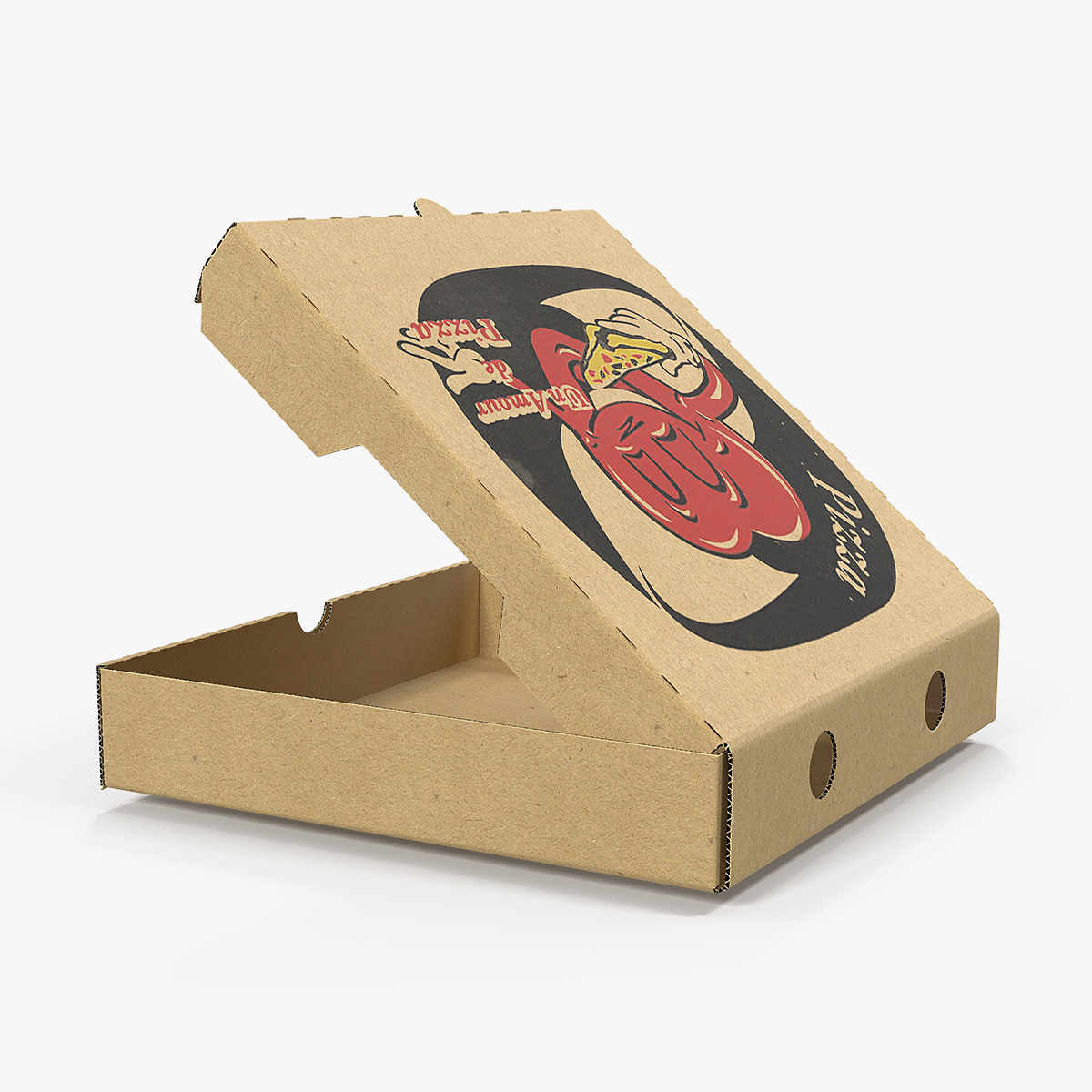 Medium Size Open Pizza Box, view 3