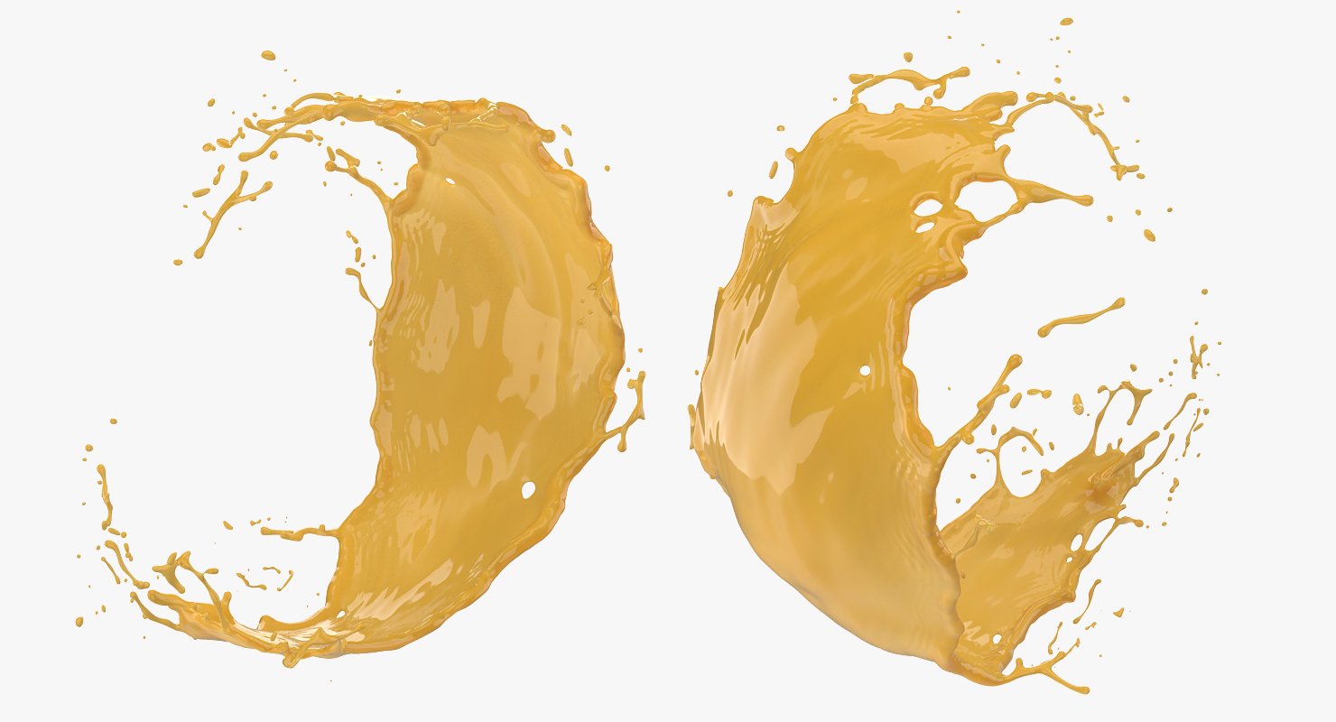 3D model Orange Splash in Air