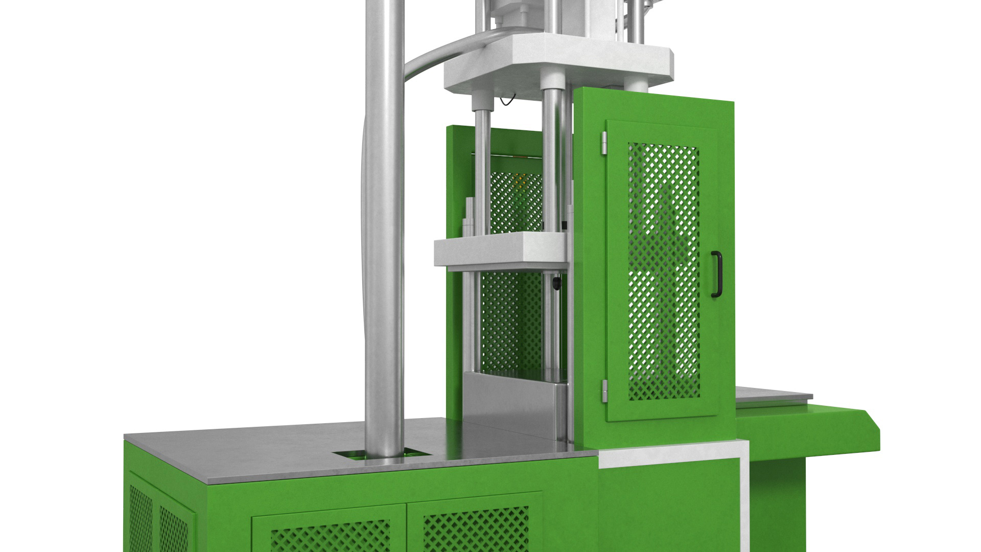 3D Vertical Plastic Injection Molding Machine Green model