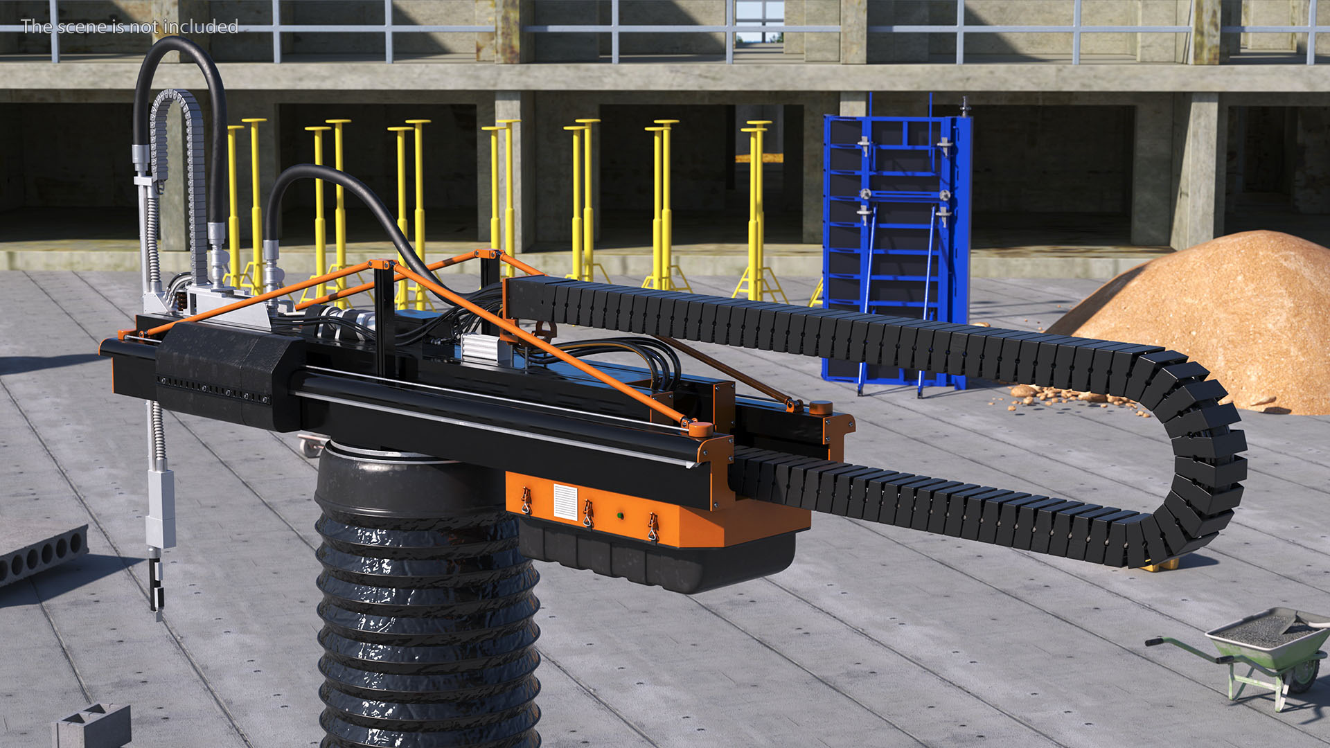 Construction 3D Printer Rigged for Cinema 4D 3D model