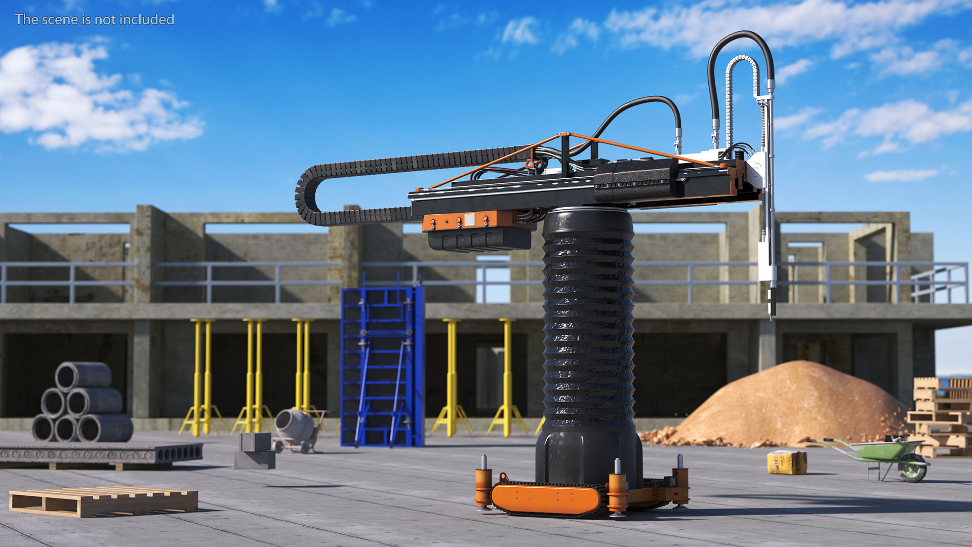 Construction 3D Printer Rigged for Cinema 4D 3D model