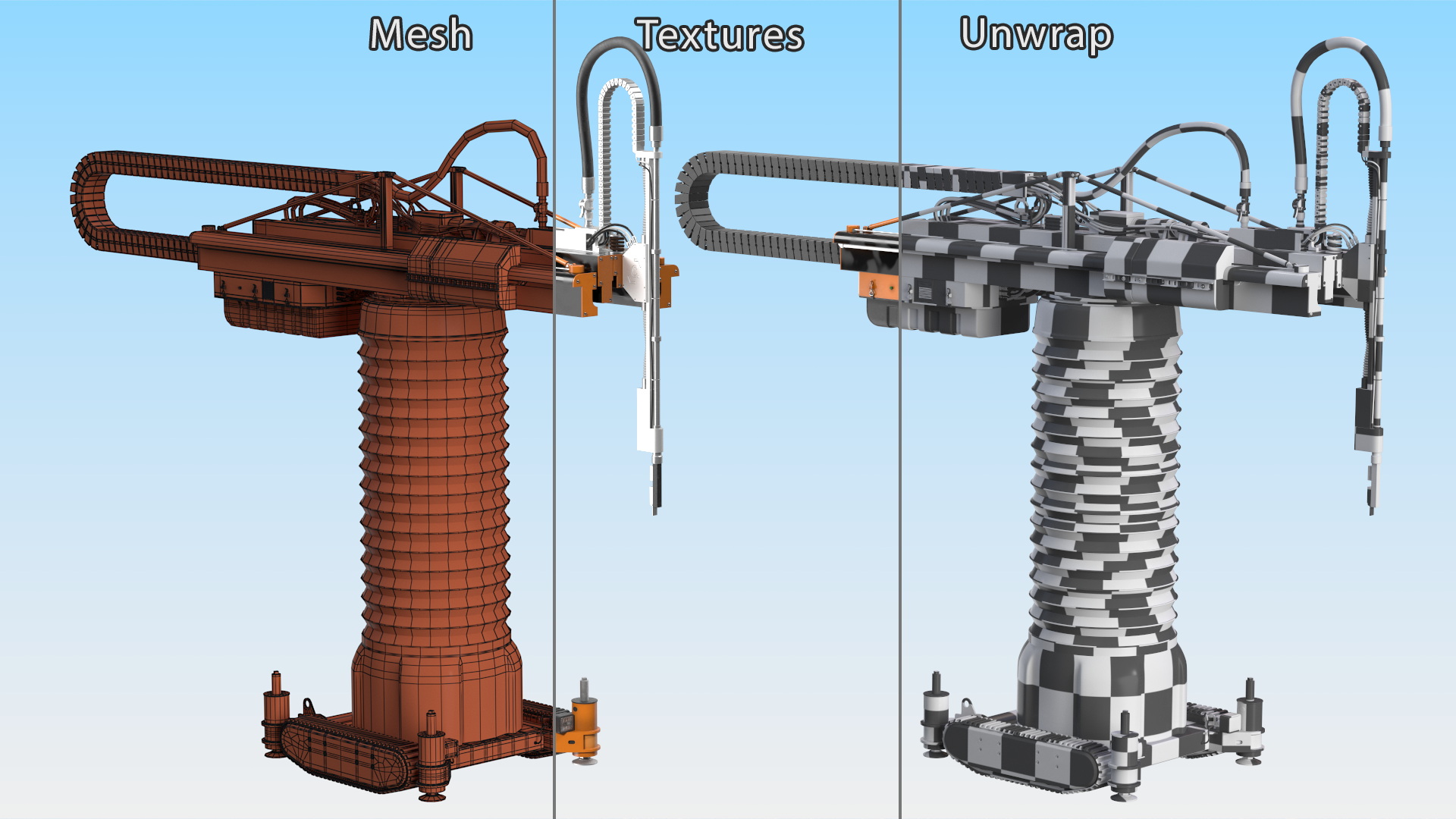 Construction 3D Printer Rigged for Cinema 4D 3D model