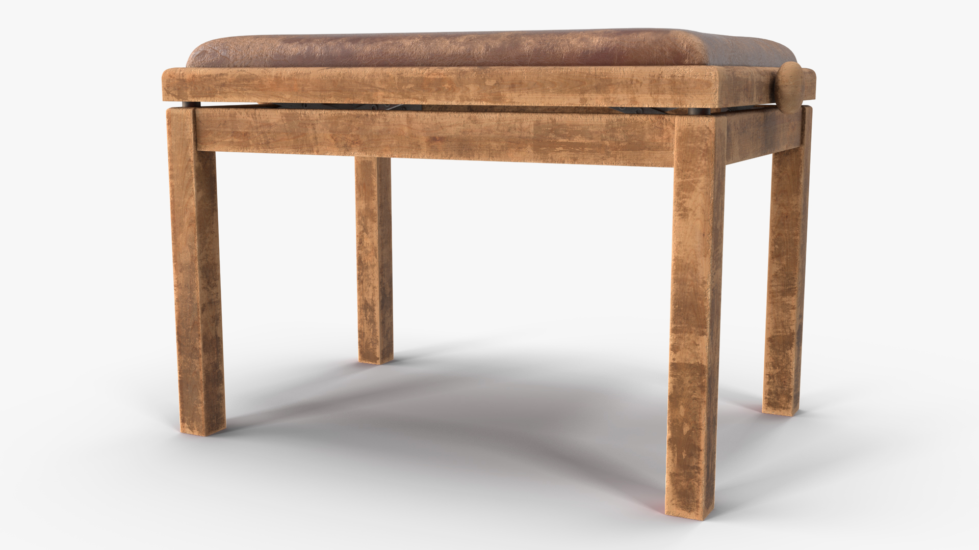 3D model Saloon Western Piano Old Light Wood Open