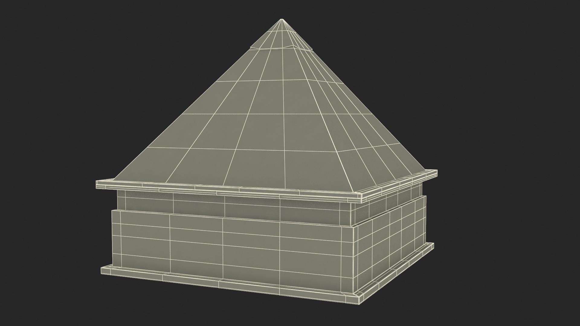 Square Pyramid Skylight for Roof 3D