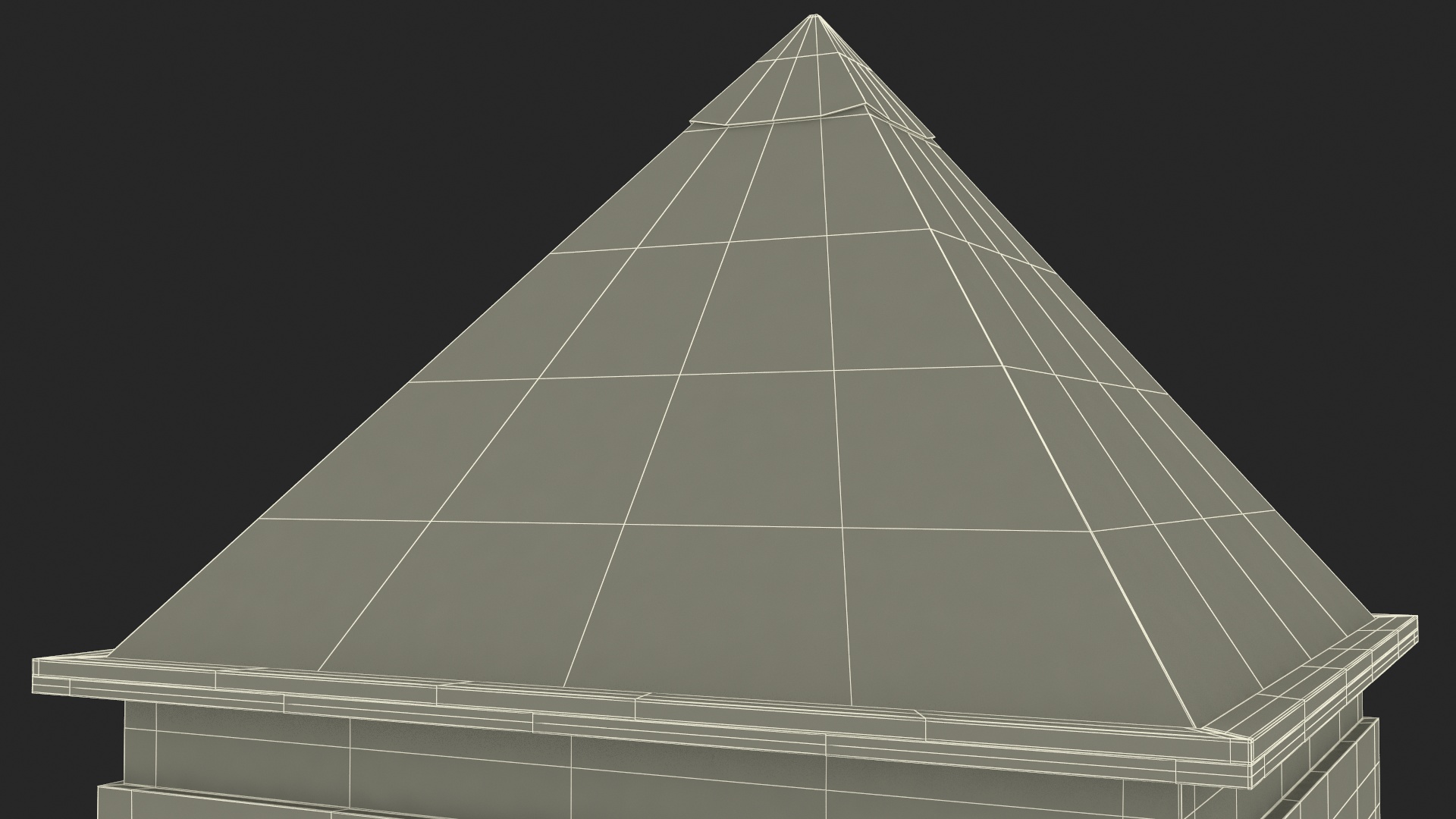 Square Pyramid Skylight for Roof 3D