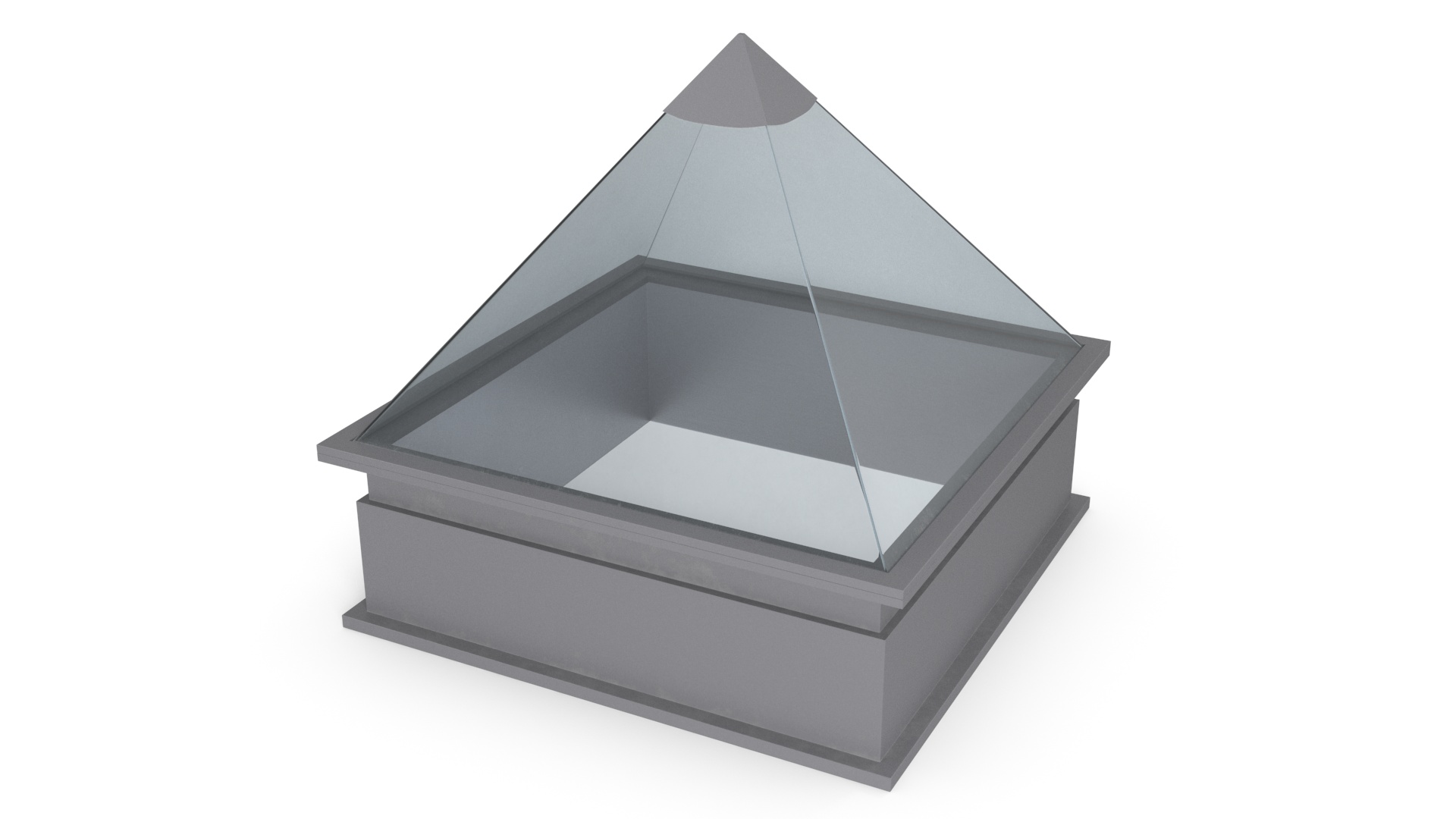 Square Pyramid Skylight for Roof 3D