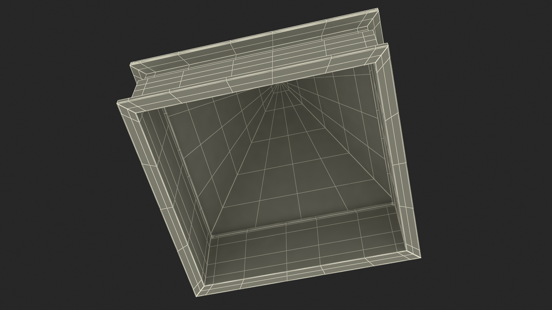 Square Pyramid Skylight for Roof 3D