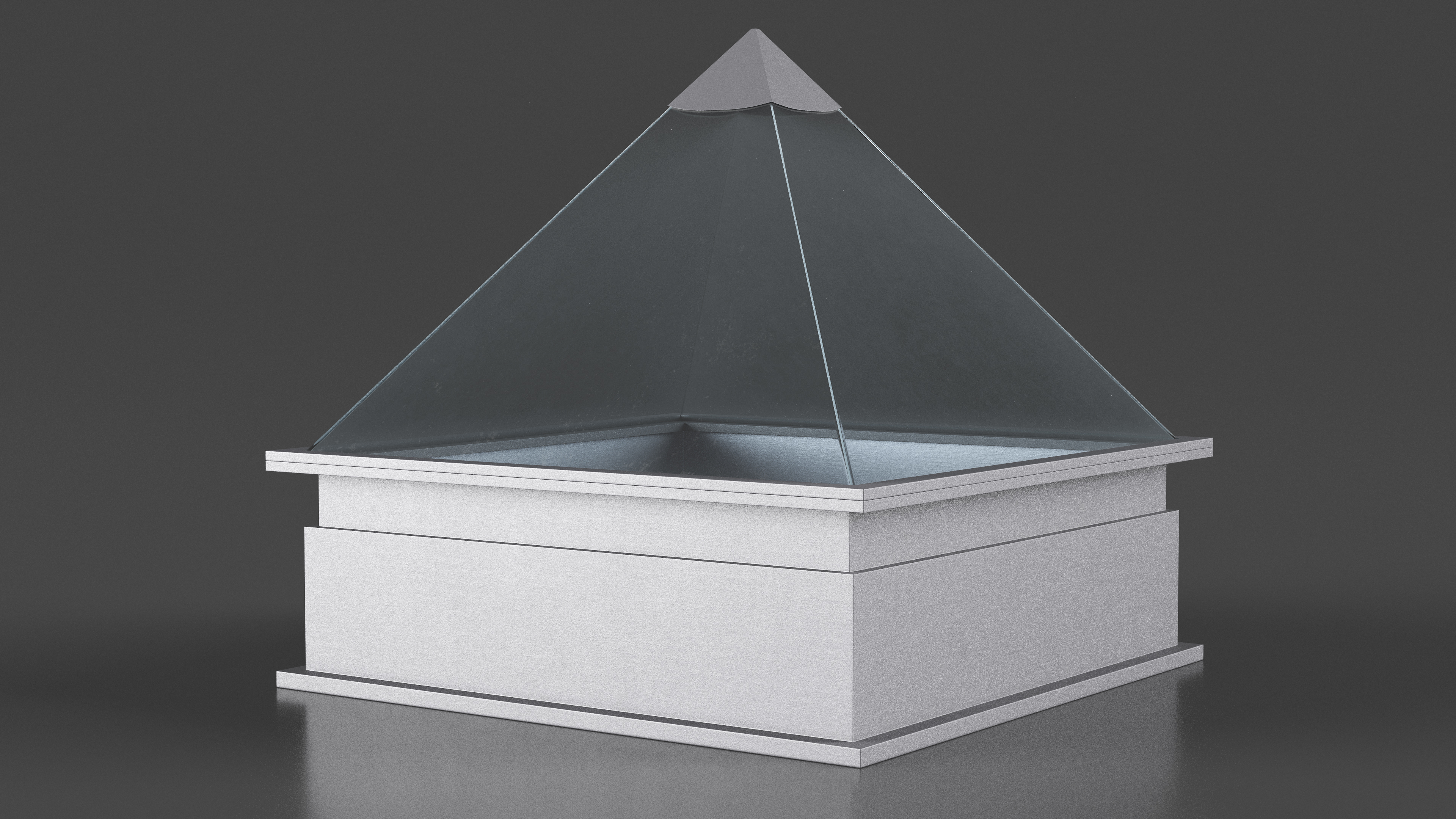 Square Pyramid Skylight for Roof 3D