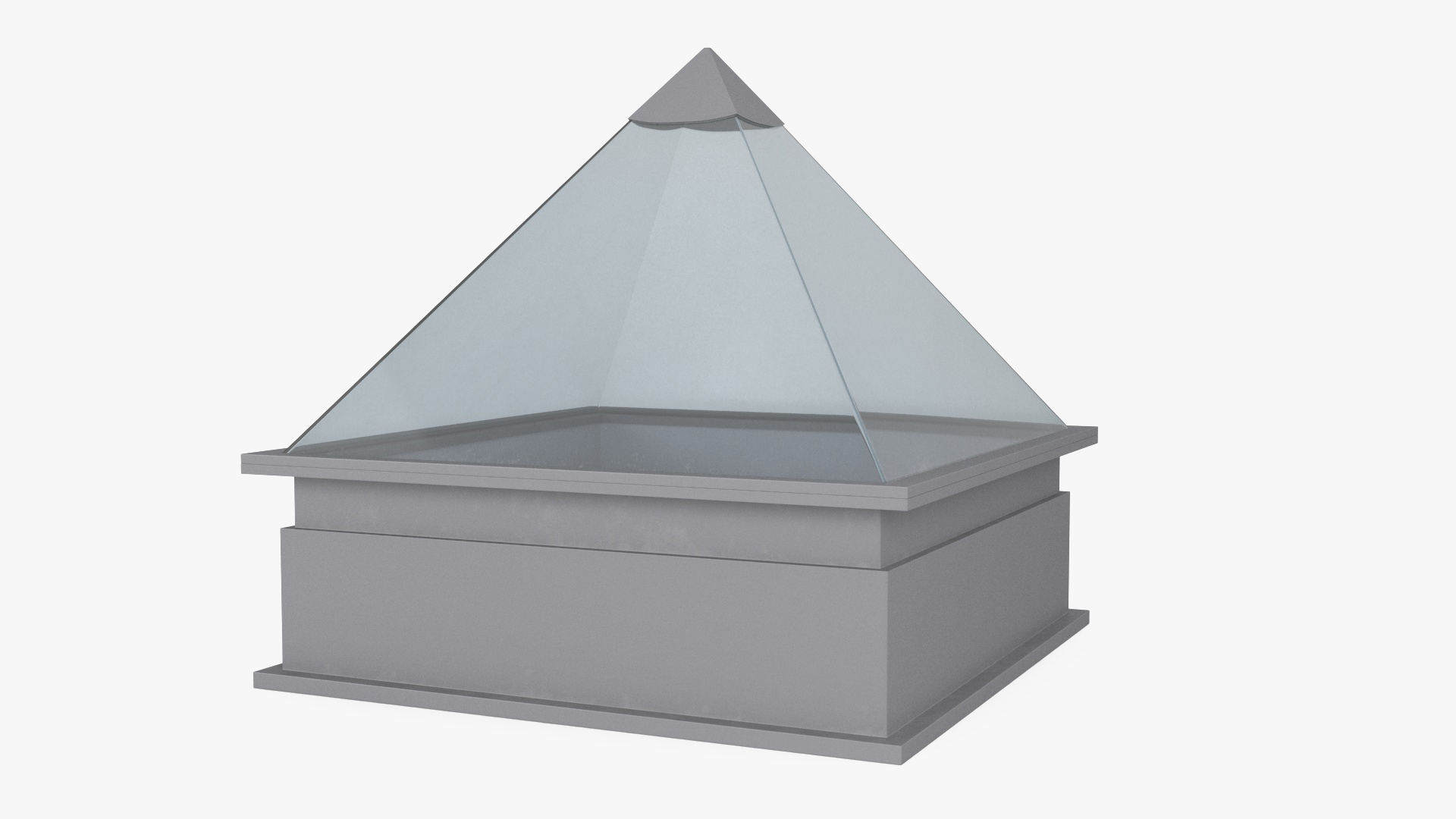 Square Pyramid Skylight for Roof 3D