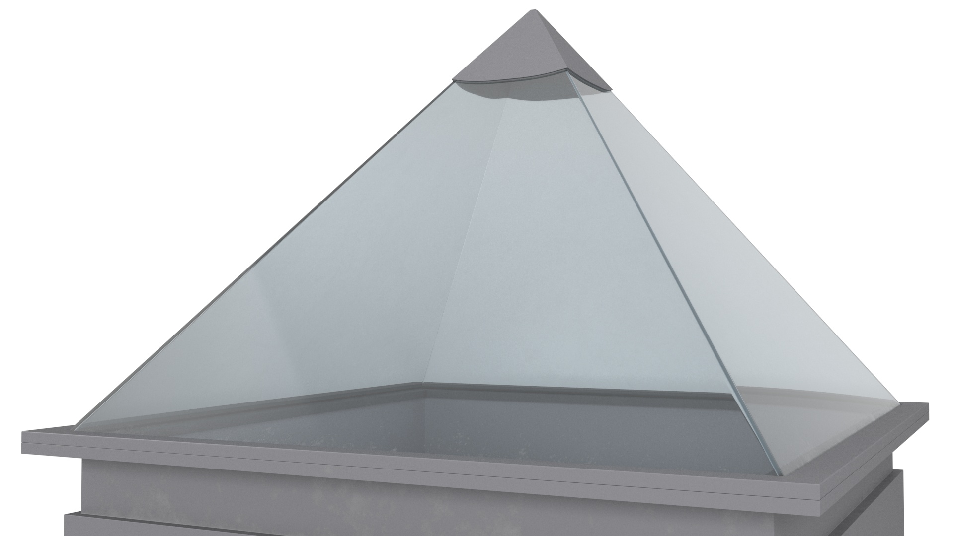 Square Pyramid Skylight for Roof 3D