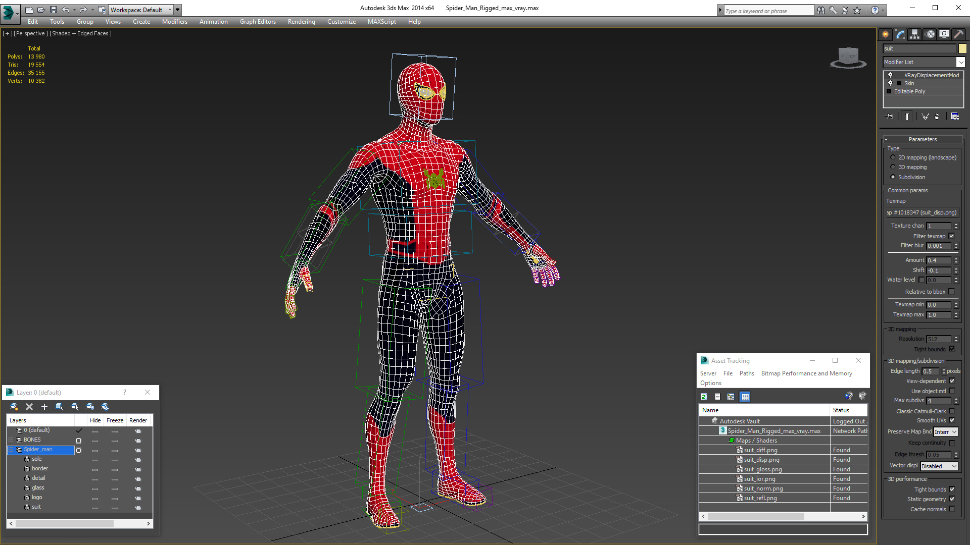 Spider Man Rigged 3D