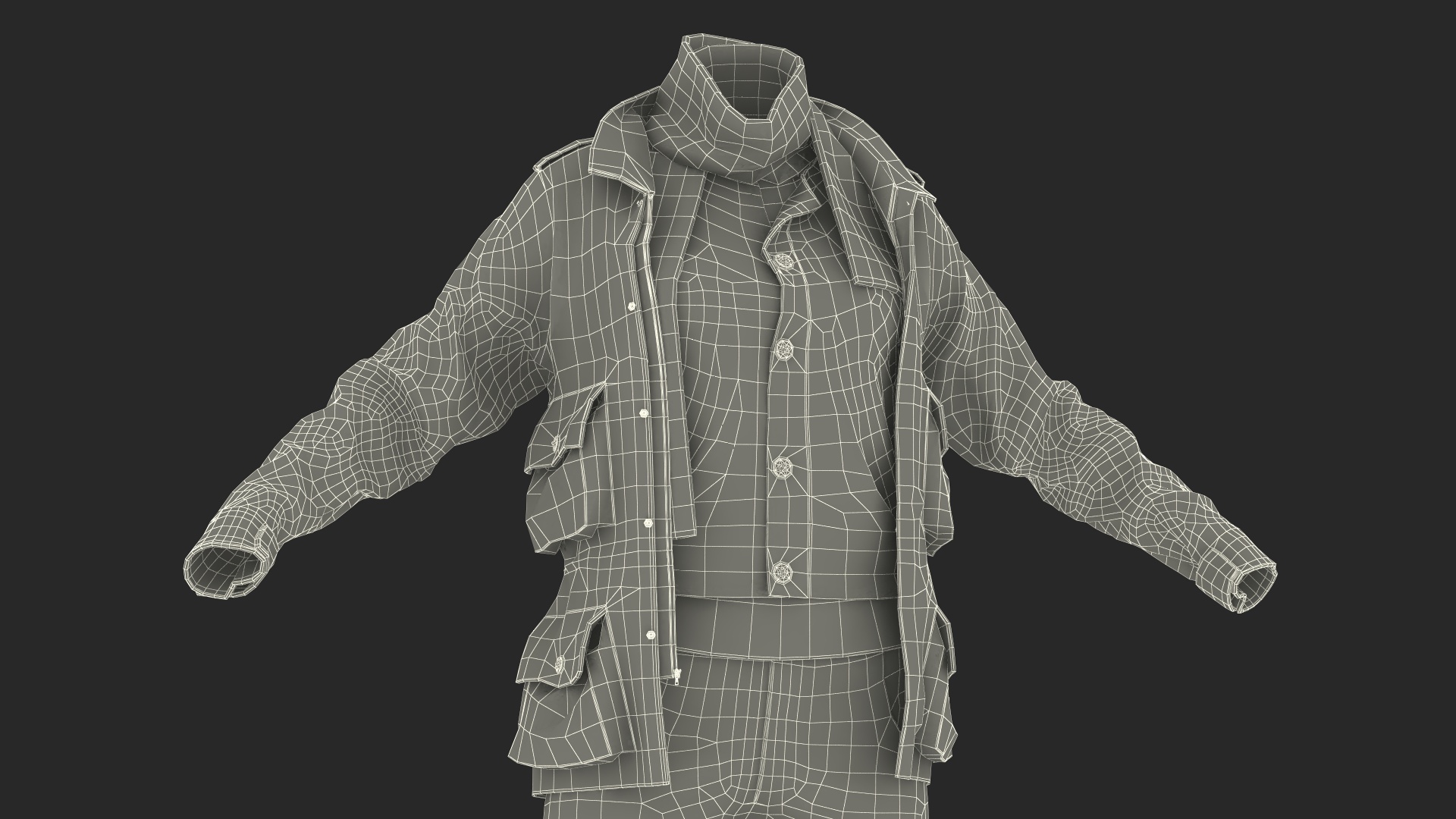 Clothes of a Homeless Woman 3D