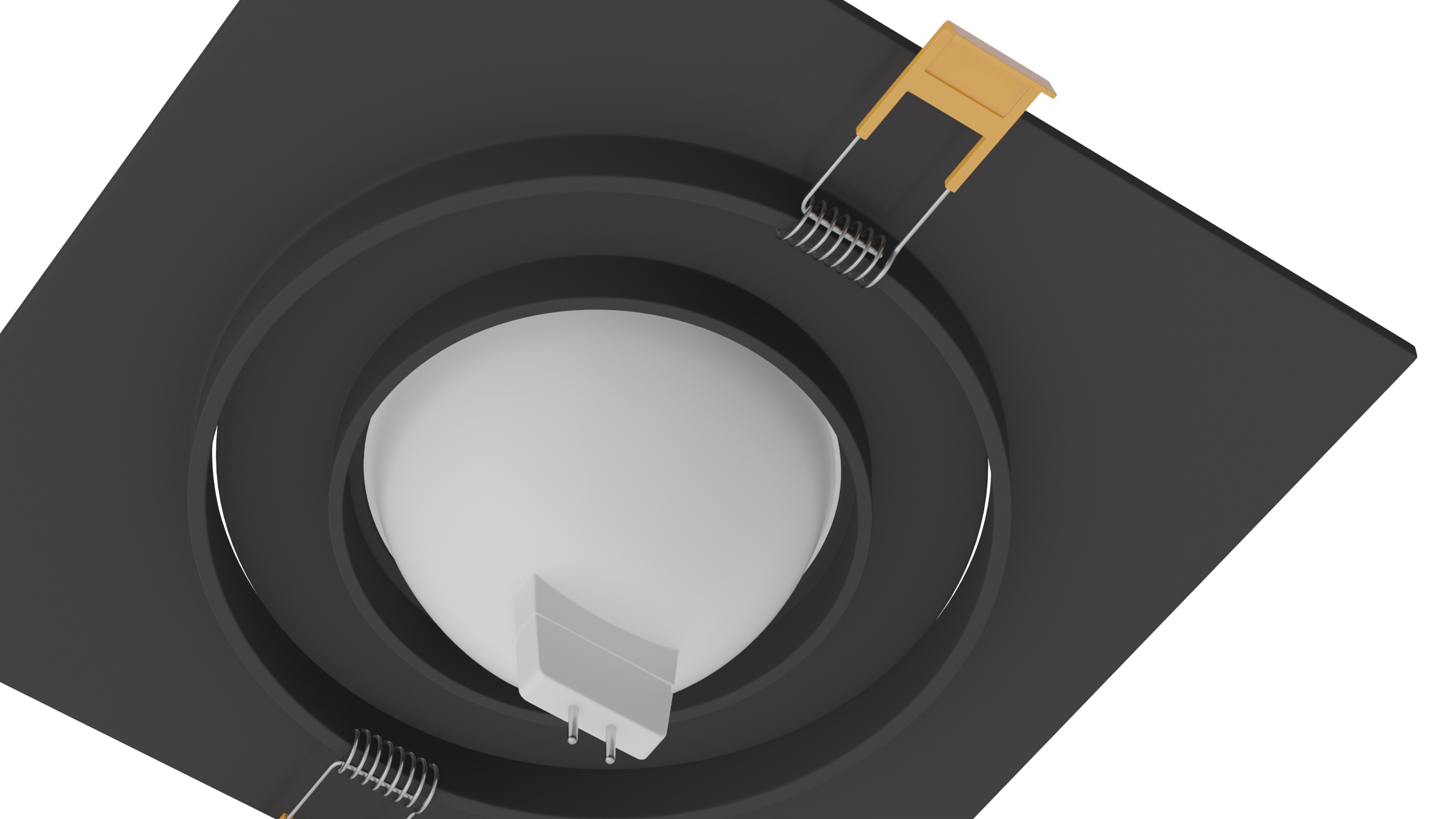 Square Modular Ceiling Light Black 3D model