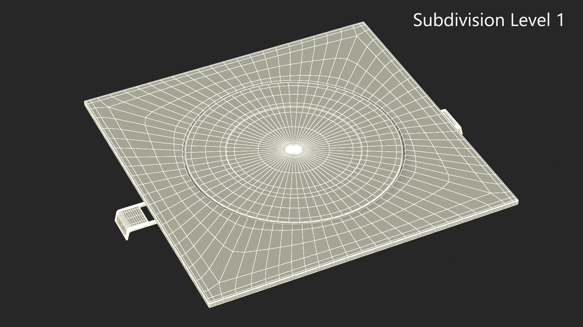 Square Modular Ceiling Light Black 3D model