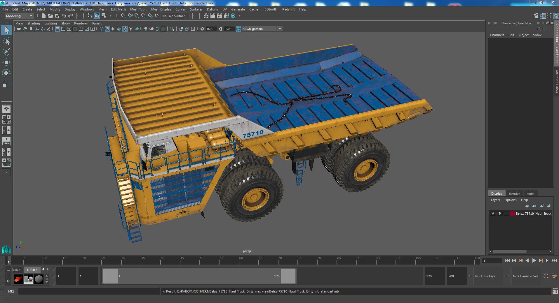 3D Belaz 75710 Haul Truck Dirty model