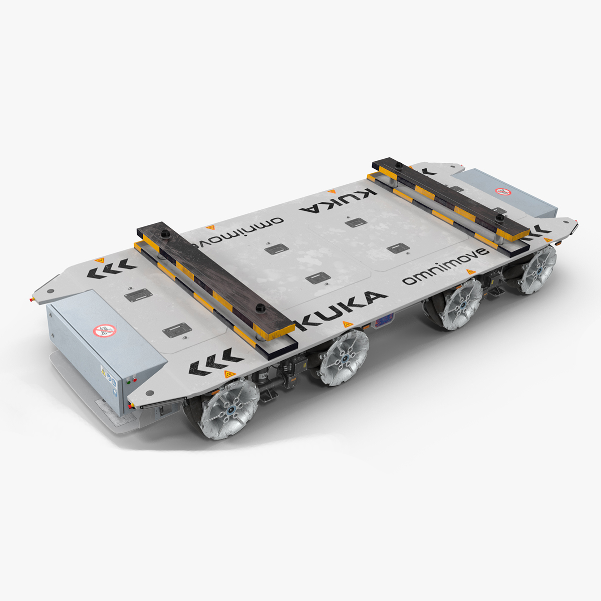 3D model Dirty Omnimove Platform KUKA White Rigged for Maya
