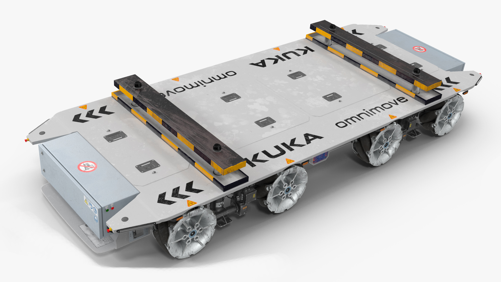 3D model Dirty Omnimove Platform KUKA White Rigged for Maya