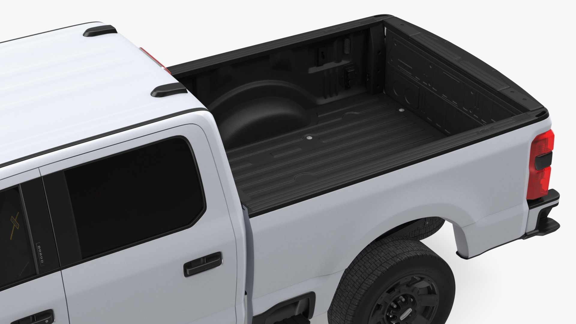 3D White Pickup Ford Super Duty F550 model