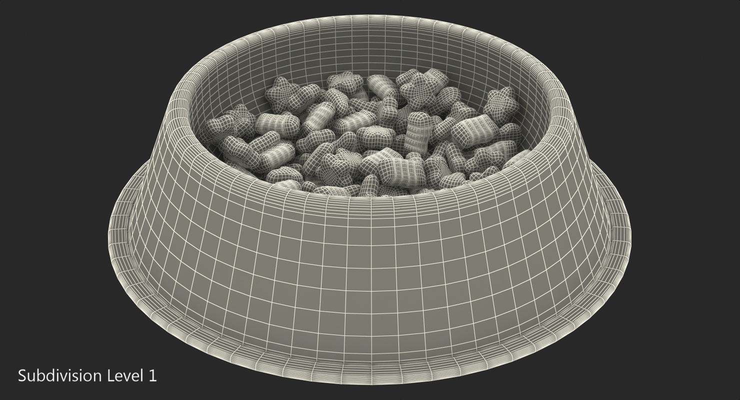 Dry Pet Food Bowl 3D