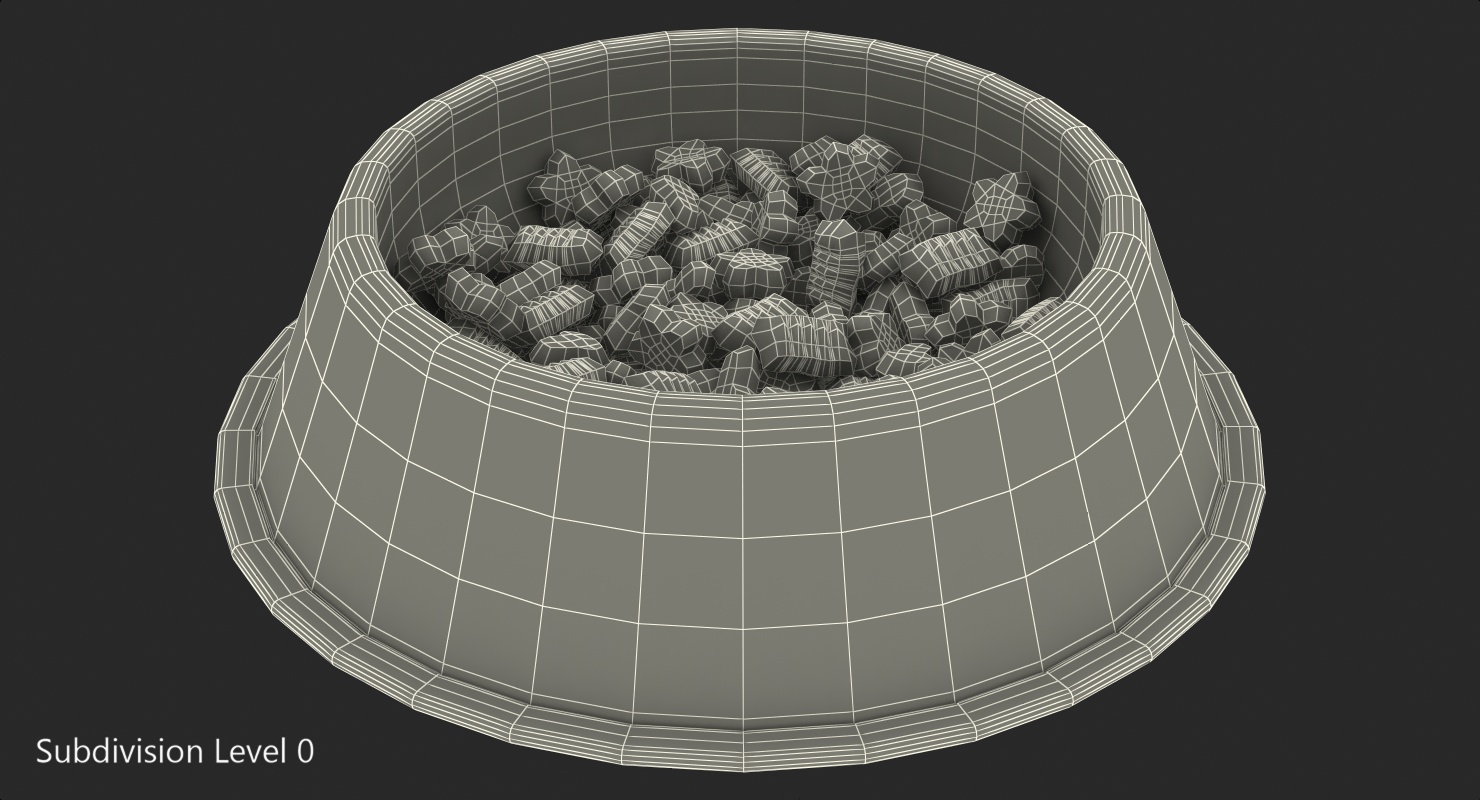 Dry Pet Food Bowl 3D