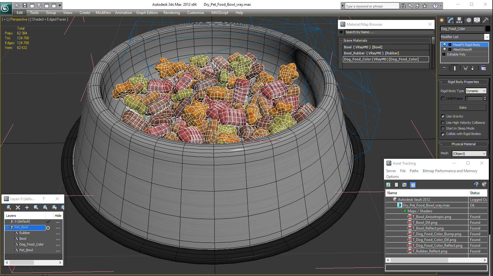 Dry Pet Food Bowl 3D
