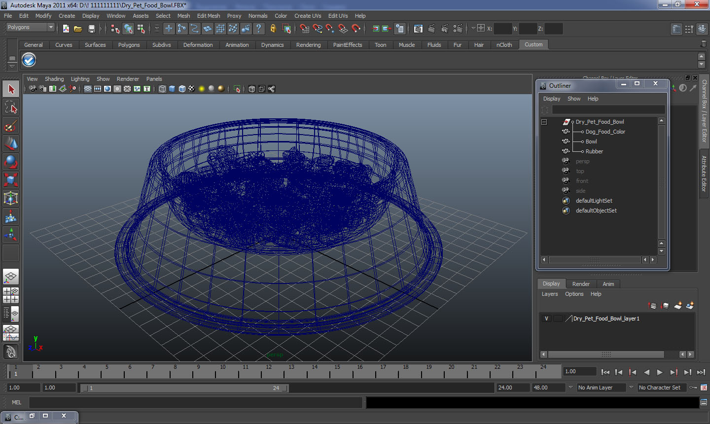 Dry Pet Food Bowl 3D