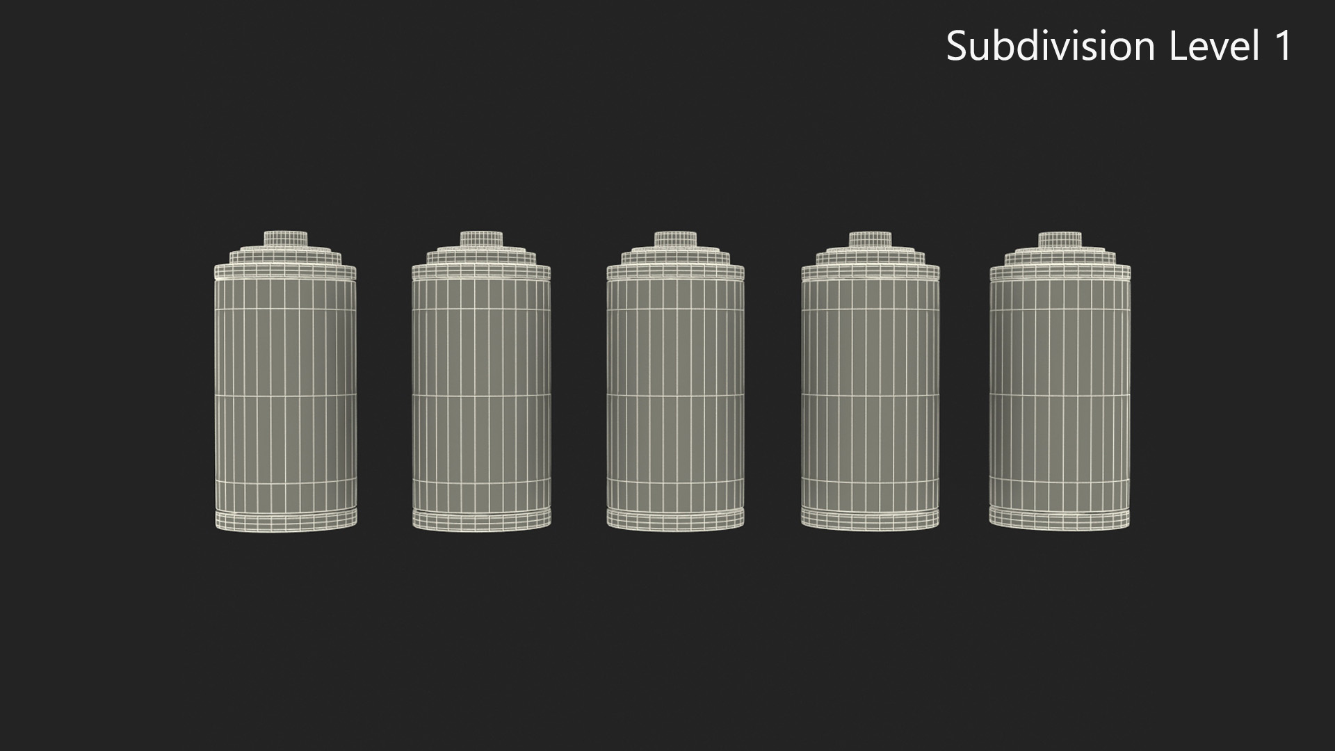3D model Battery Charge Level Indicators Set