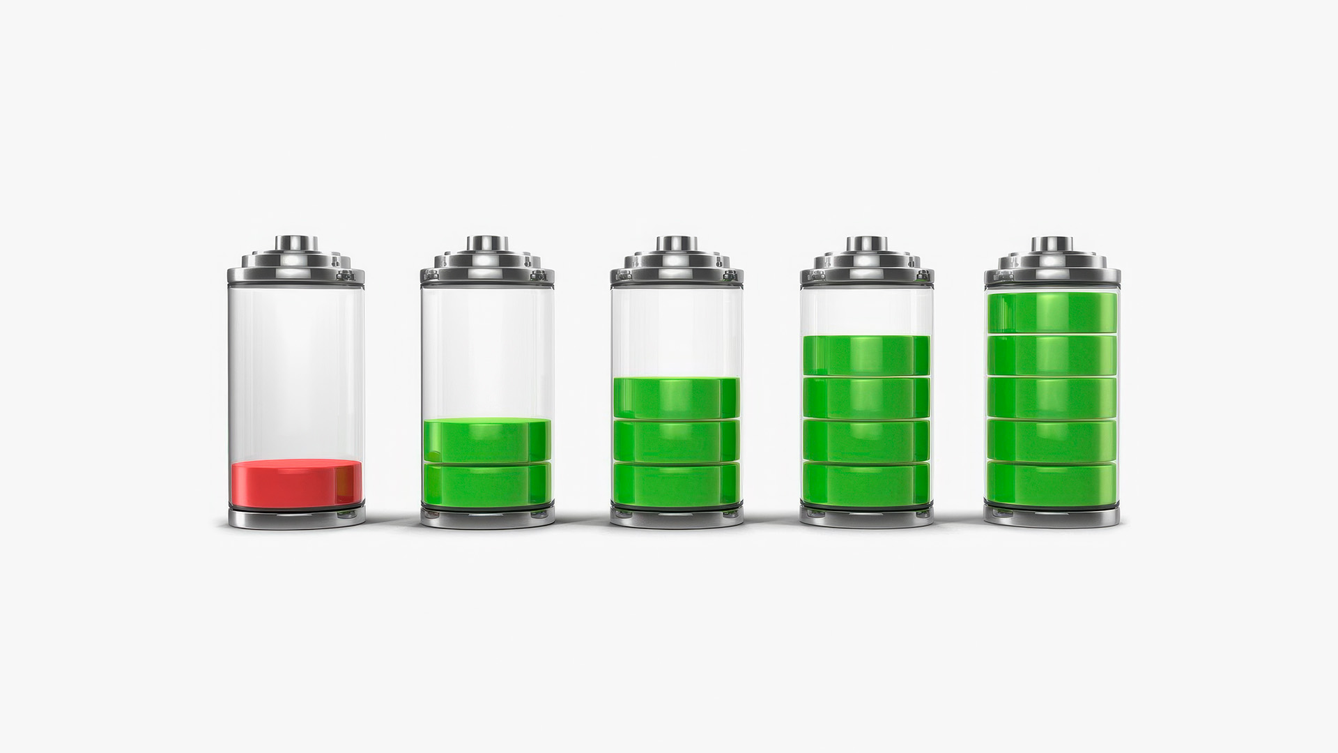 3D model Battery Charge Level Indicators Set