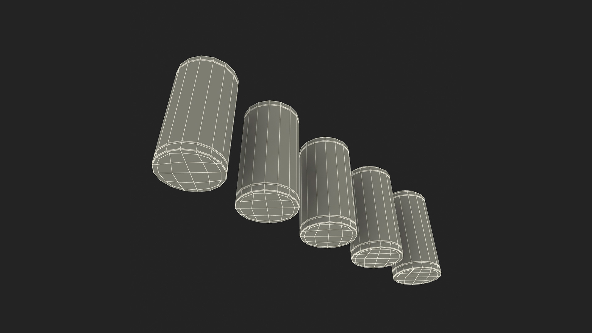 3D model Battery Charge Level Indicators Set