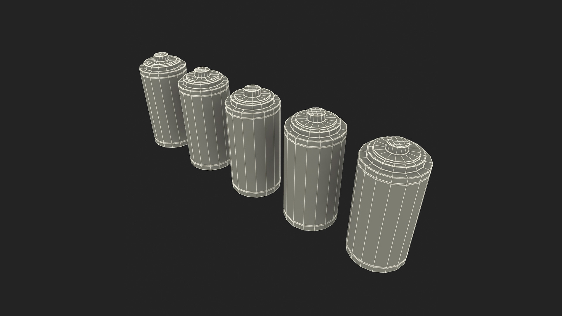 3D model Battery Charge Level Indicators Set