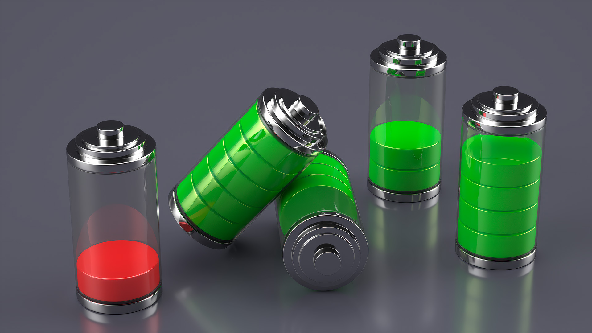 3D model Battery Charge Level Indicators Set