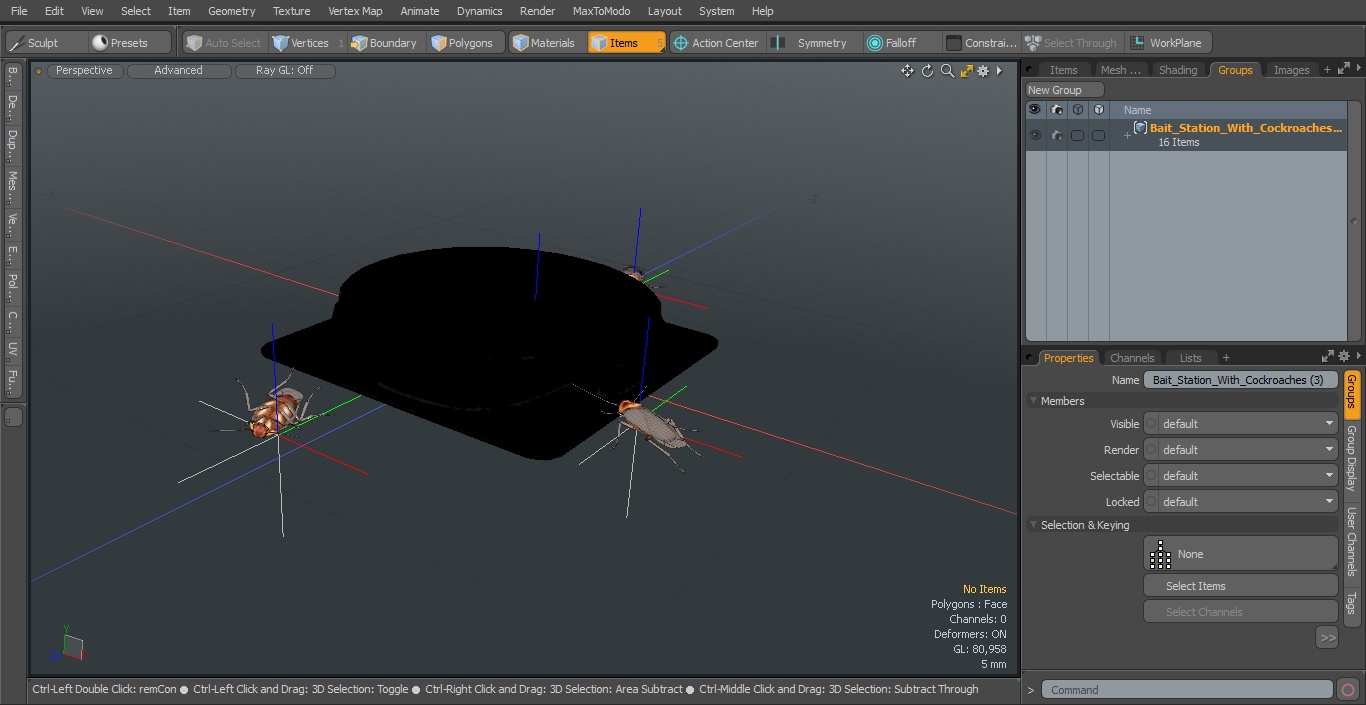 Bait Station With Cockroaches 3D model