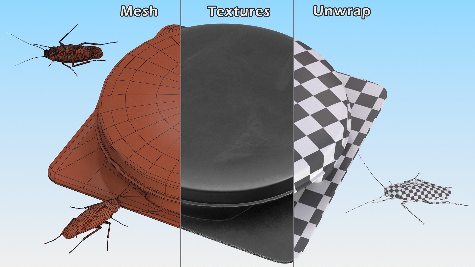Bait Station With Cockroaches 3D model