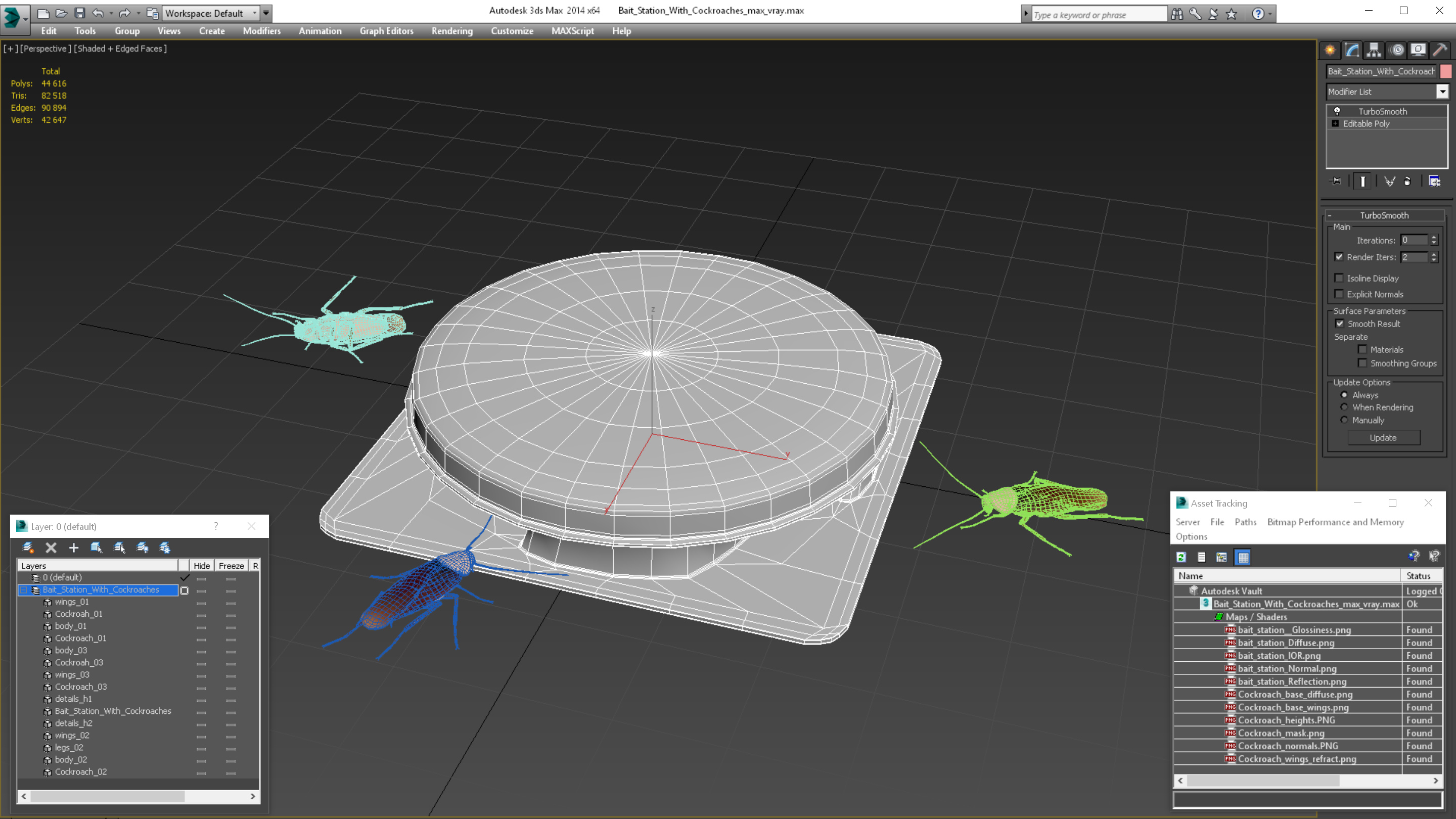 Bait Station With Cockroaches 3D model